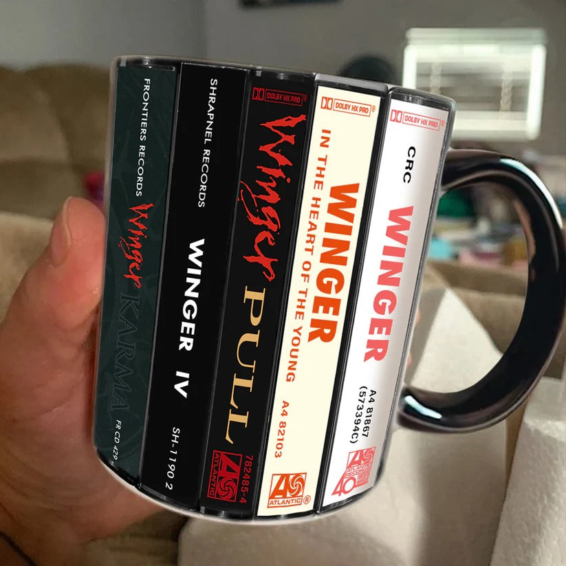 Winger Albums Cassette Collection Retro Accent Mug