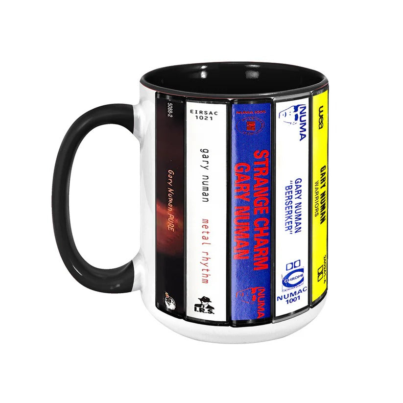 Gary Numan Albums Cassette Collection Retro Accent Mug