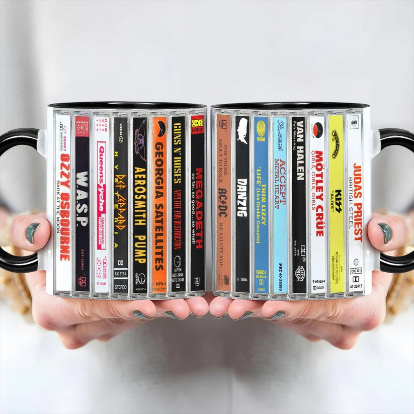 80s Metal Cassette Collection Accent Mug