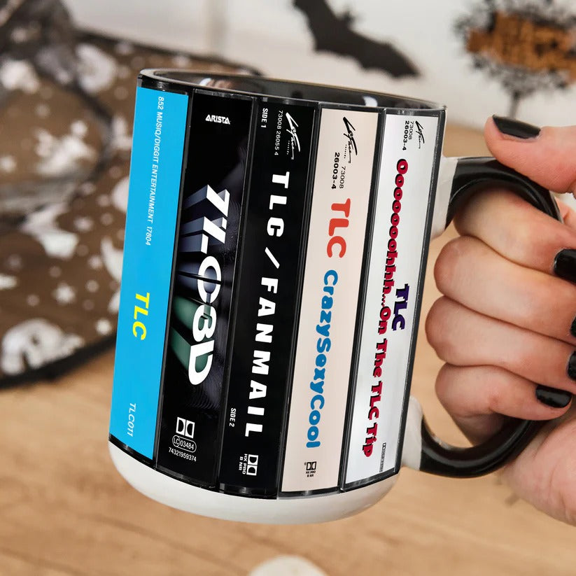 TLC Albums Cassette Collection Retro Accent Mug