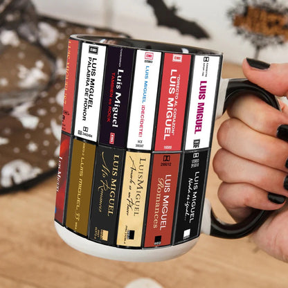 Luis Miguel Albums Cassette Collection Retro Accent Mug