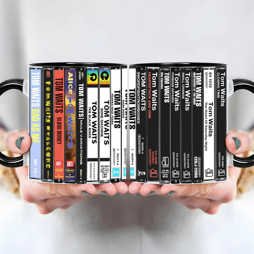 Tom Waits Albums Cassette Collection Retro Accent