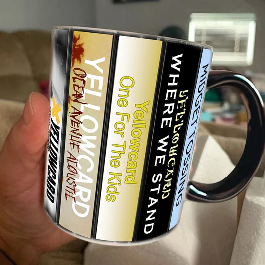Yellowcard Albums Cassette Collection Retro Accent Mug