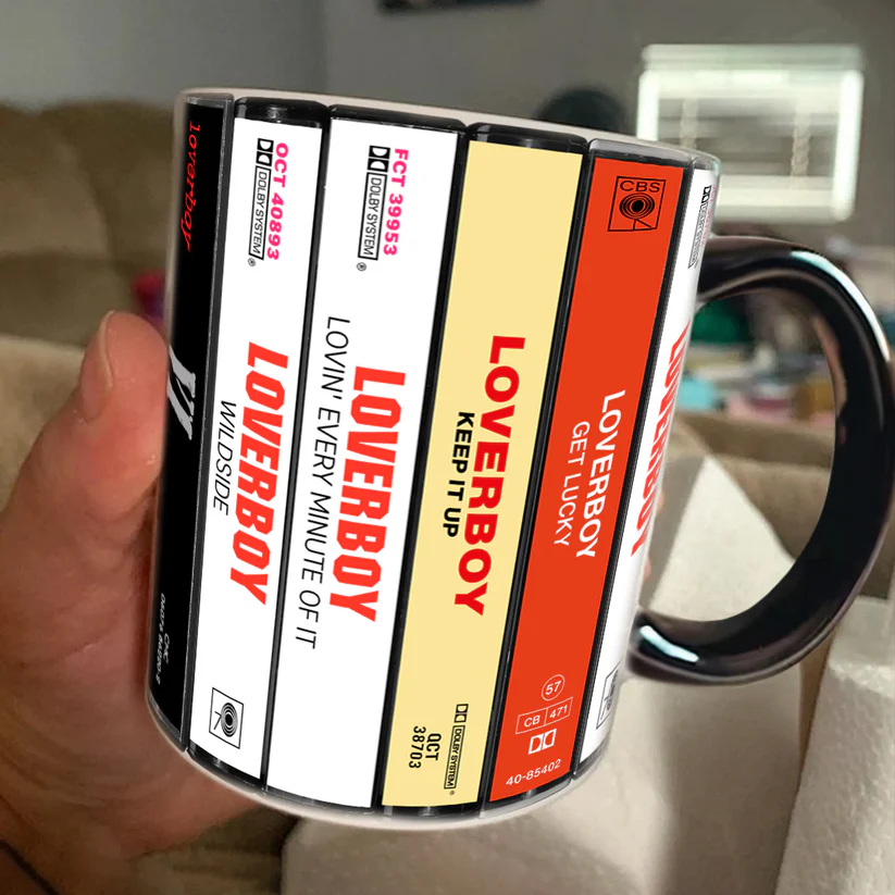 Loverboy Albums Cassette Collection Retro Accent Mug