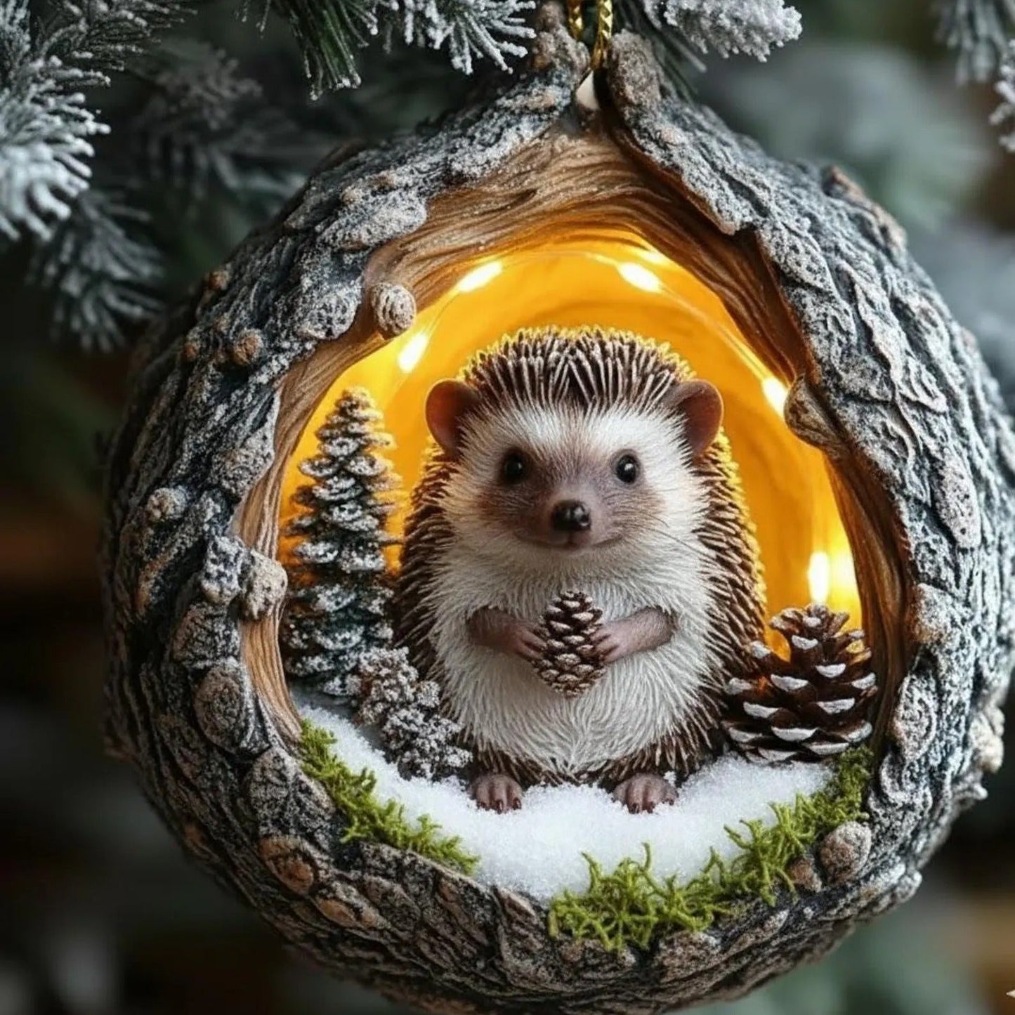 Hedgehog Ornament - Christmas Gift