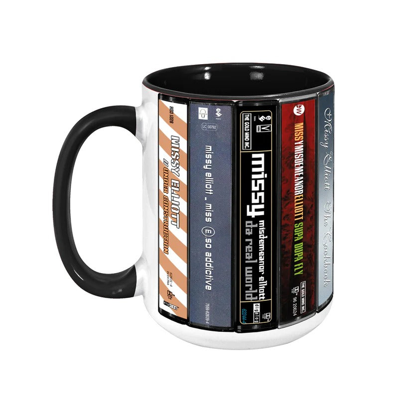 Missy Elliott Albums Cassette Collection Retro Accent Mug
