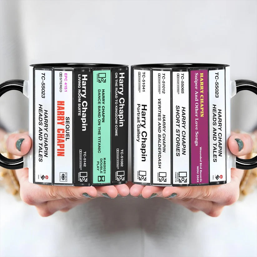 Harry Chapin Albums Cassette Collection Retro Accent Mug