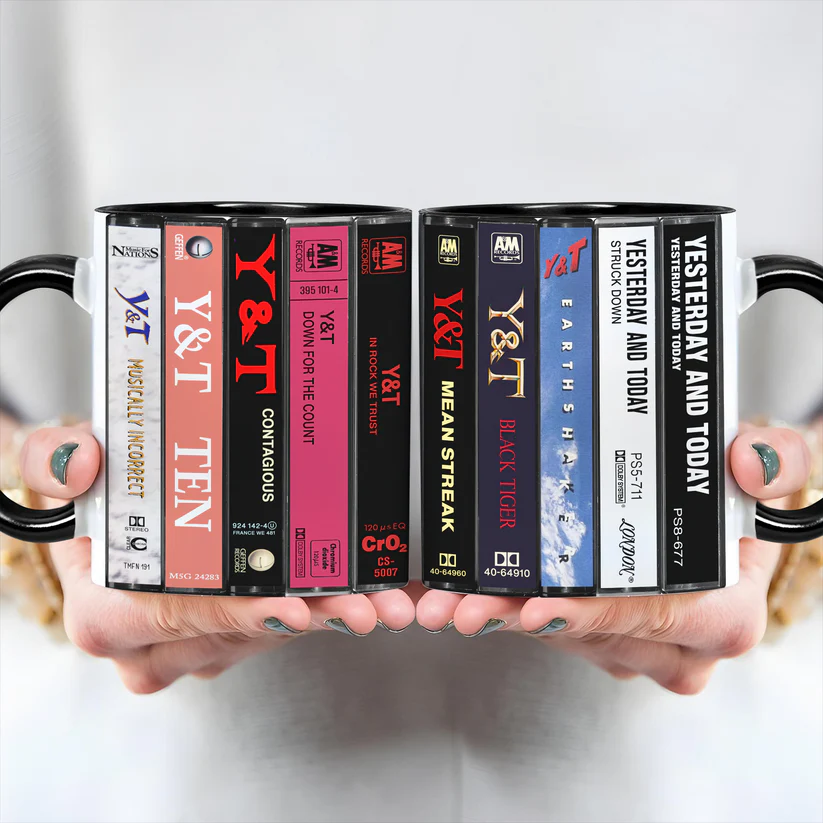 Y&T Albums Cassette Collection Retro Accent Mug