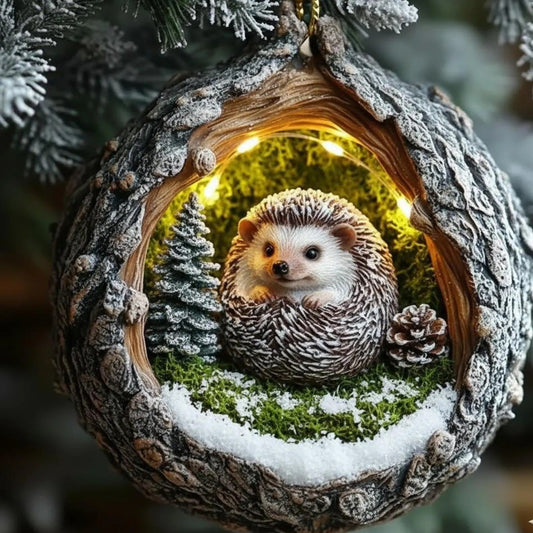 Hedgehog Ornament - Christmas Gift Ornament