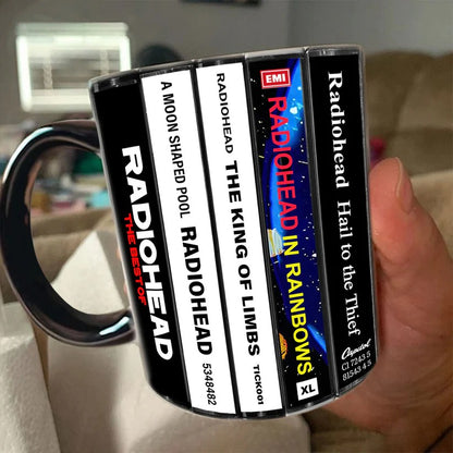 Radiohead Albums Cassette Collection Retro Accent Mug