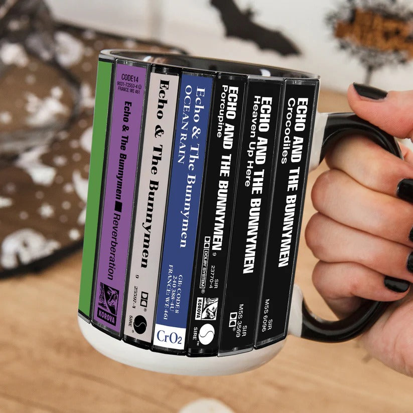 Echo & The Bunnymen Albums Cassette Collection Retro Accent Mug