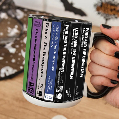 Echo & The Bunnymen Albums Cassette Collection Retro Accent Mug