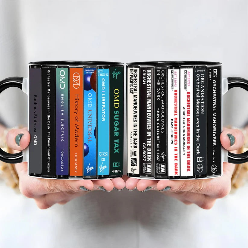 Orchestral Manoeuvres In The Dark Albums Cassette Collection Retro Accent Mug