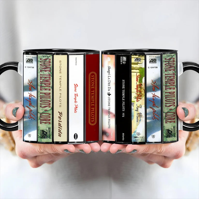 Stone Temple Pilots Albums Cassette Collection Retro Accent Mug