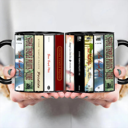 Stone Temple Pilots Albums Cassette Collection Retro Accent Mug