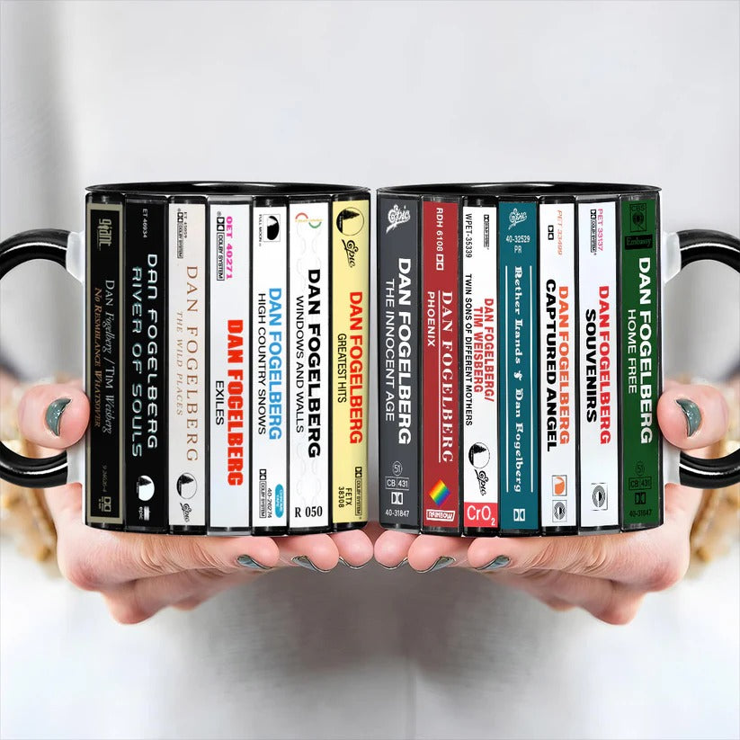 Dan Fogelberg Albums Cassette Collection Retro Accent Mug
