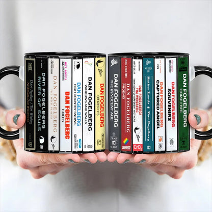 Dan Fogelberg Albums Cassette Collection Retro Accent Mug