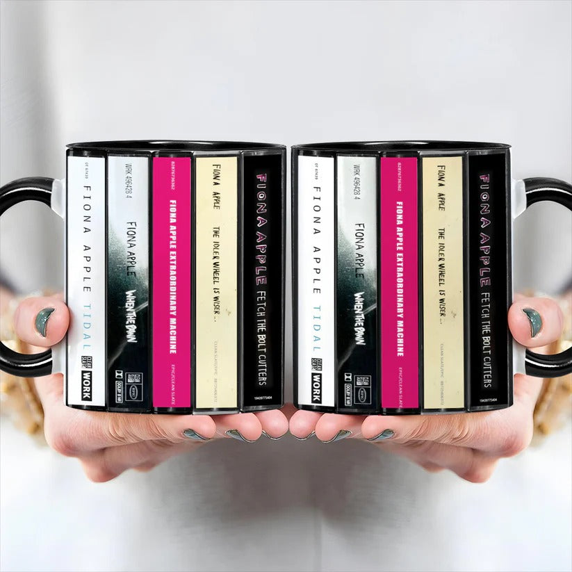 Fiona Apple Albums Cassette Collection Retro Accent Mug