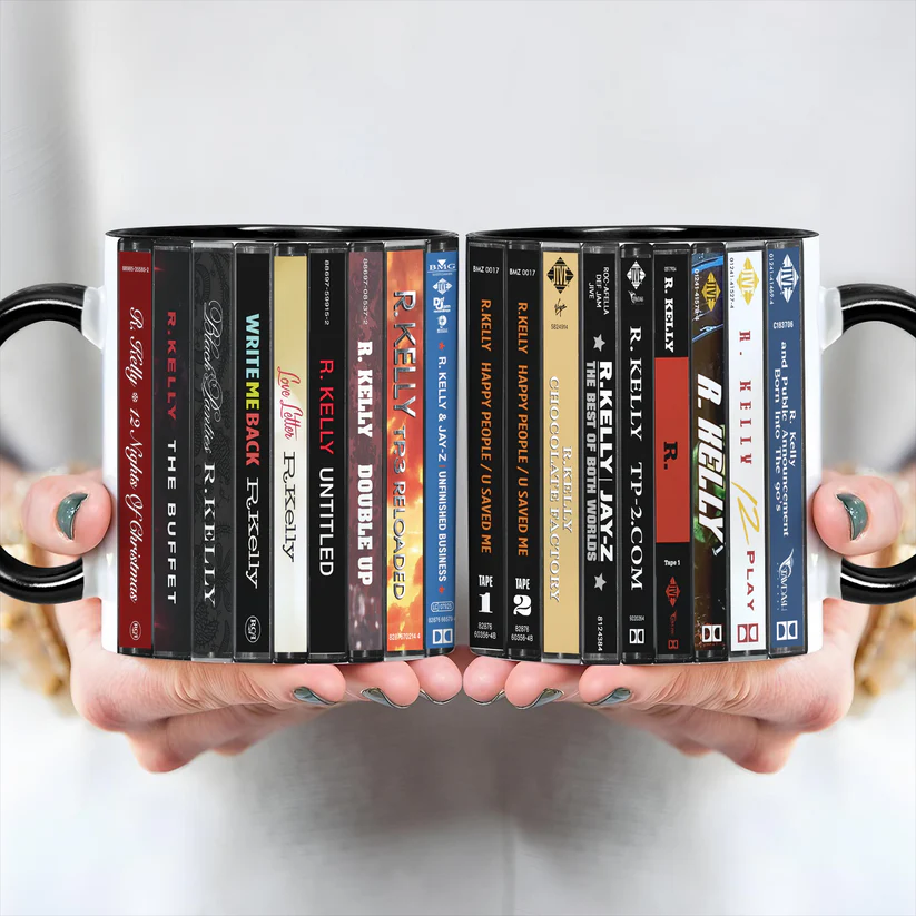 R. Kelly Albums Cassette Collection Retro Accent Mug