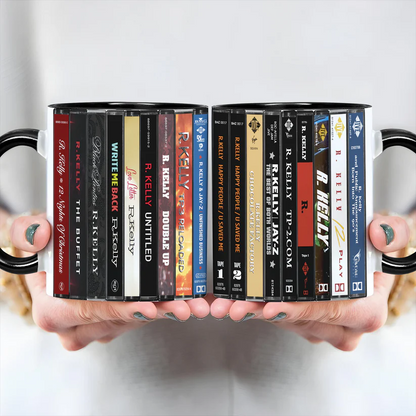 R. Kelly Albums Cassette Collection Retro Accent Mug
