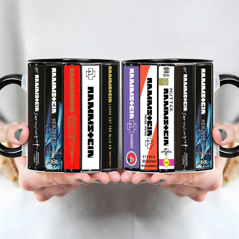 Rammstein Albums Cassette Collection Retro Accent Mugs
