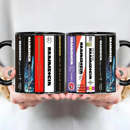 Rammstein Albums Cassette Collection Retro Accent Mugs