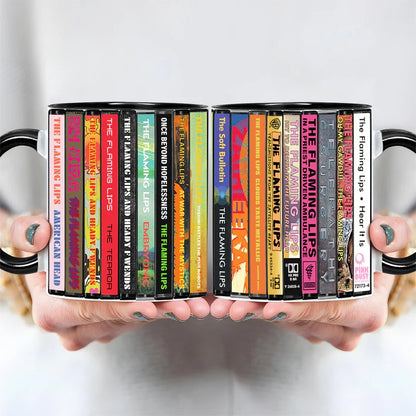 The Flaming Lips Albums Cassette Collection Retro Accent Mug