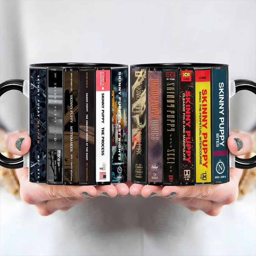 Skinny Puppy Albums Cassette Collection Retro Accent Mug