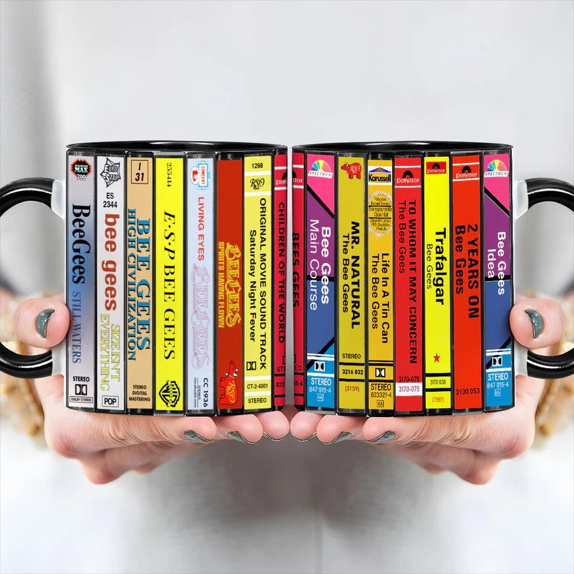 Bee Gees Albums Cassette Collection Accent Mug