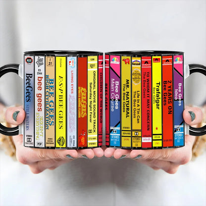 Bee Gees Albums Cassette Collection Accent Mug