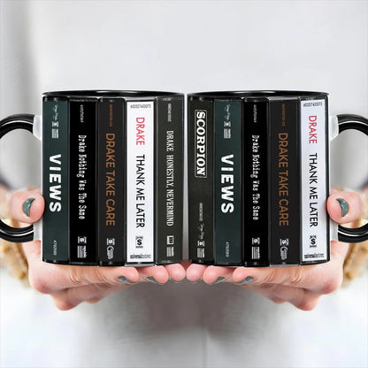 Drake Albums Cassette Collection Retro Accent Mug