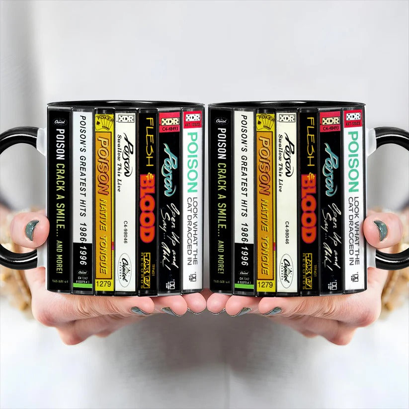 Poison Albums Cassette Retro Collection Accent Mug