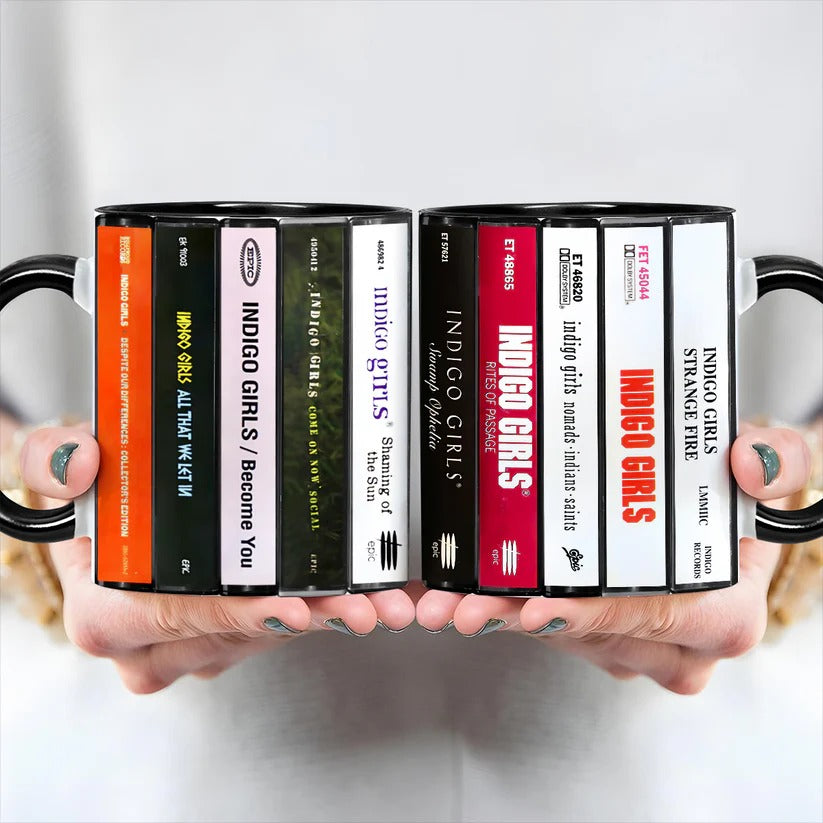 Indigo Girls Albums Cassette Collection Retro Accent Mug