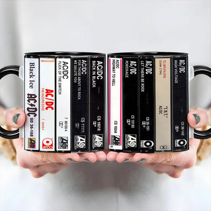 AC_DC Albums Cassette Retro Collection Accent Mug