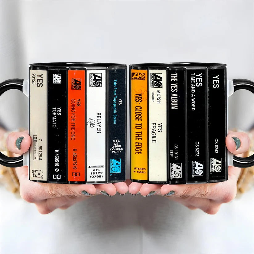 YES Albums Retro Cassette Collection Accent Mug