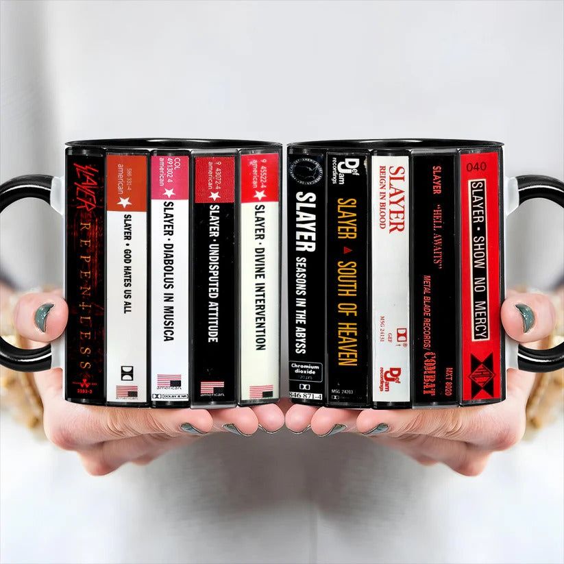 Slayer Albums Cassette Retro Collection Accent Mug