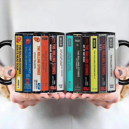 Rolling Stones Albums Cassette Retro Collection Accent Mug
