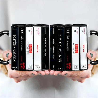 Boston Albums Cassette Collection Retro Accent Mug