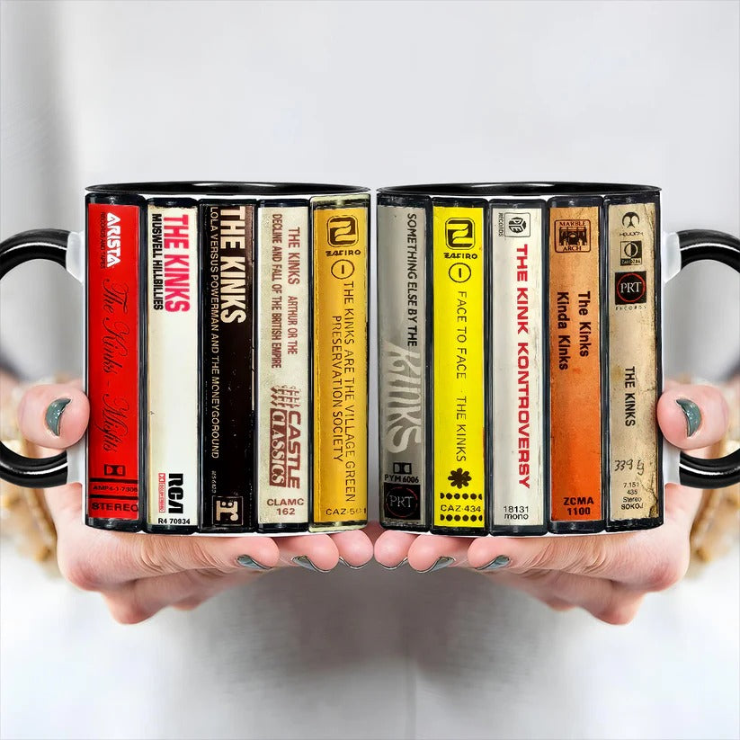The Kinks Albums Cassette Retro Collection Accent Mug