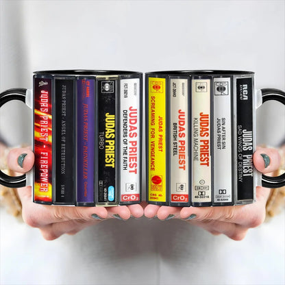 Judas Priest Albums Cassette Retro Collection Accent Mug