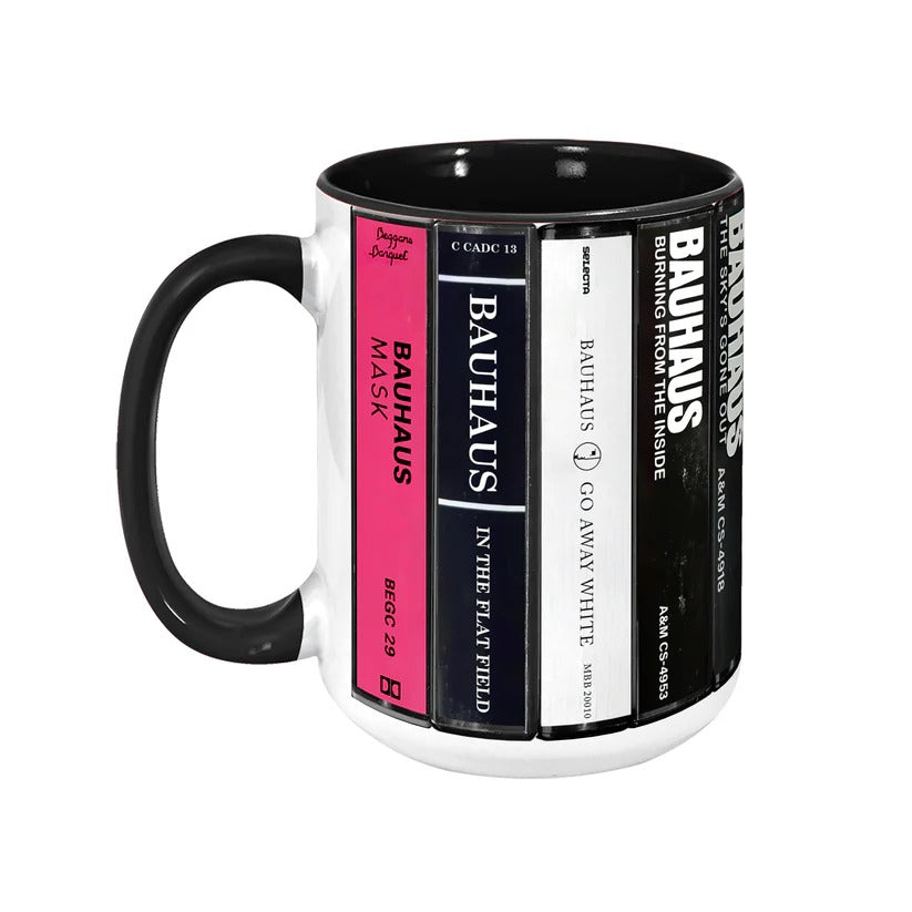 Bauhaus Albums Cassette Collection Retro Accent Mug