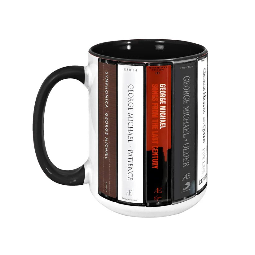 George Michael Albums Cassette Retro Accent Mug