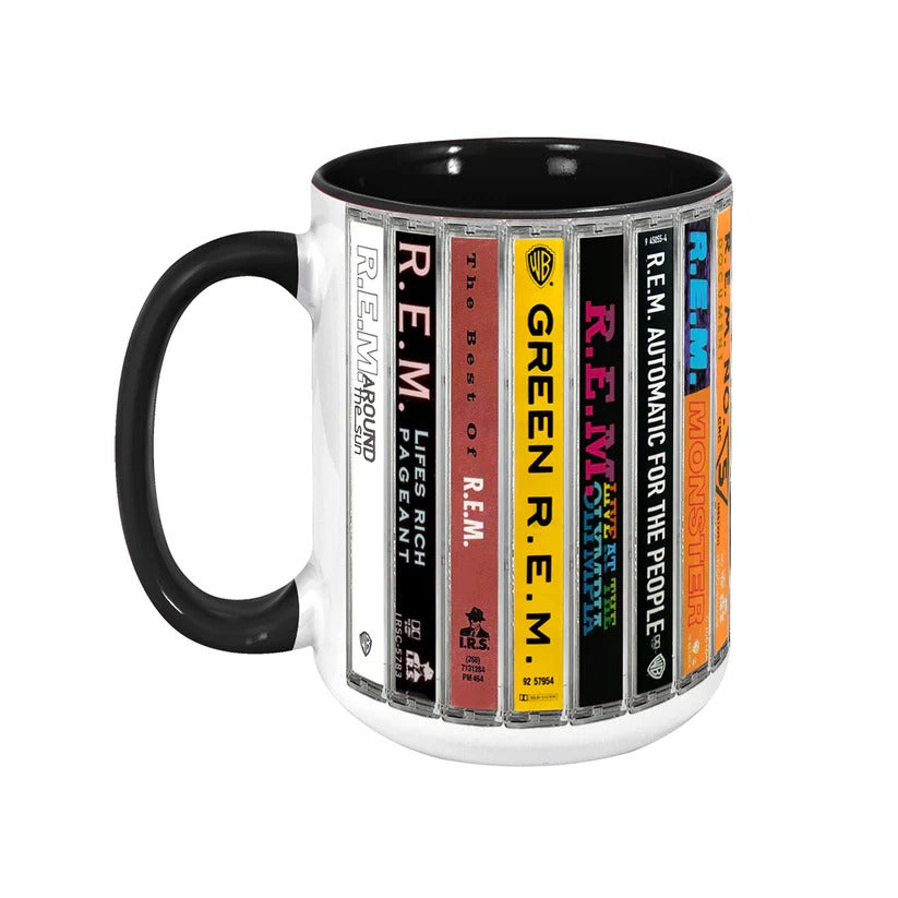R.E.M Albums Cassette Collection Retro Accent Mug