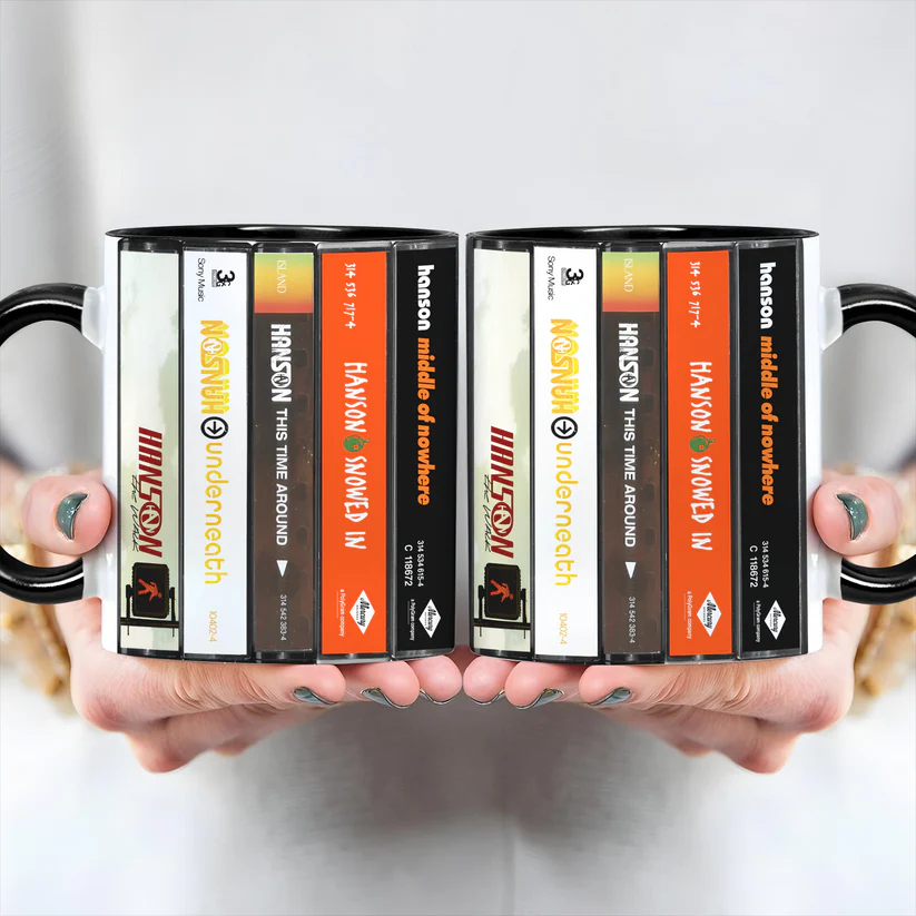 Hanson Albums Cassette Collection Retro Accent Mug