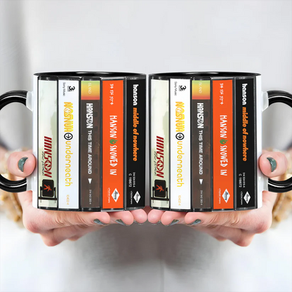 Hanson Albums Cassette Collection Retro Accent Mug