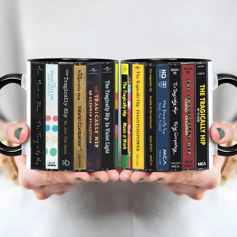 The Tragically Hip Albums Cassette Collection Retro Accent Mug