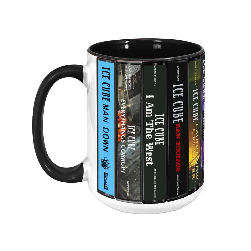 Ice Cube Albums Cassette Collection Retro Accent Mug