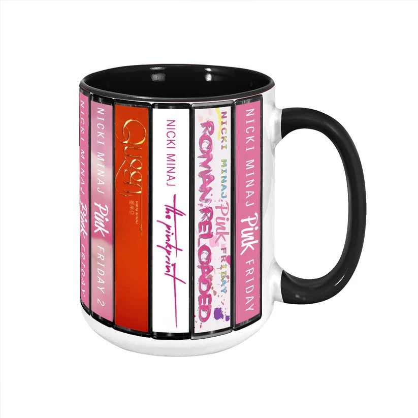 Nicki Minaj Albums Cassette Collection Retro Accent Mug