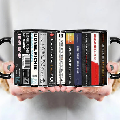 Lionel Richie Albums Cassette Collection Retro Accent Mug