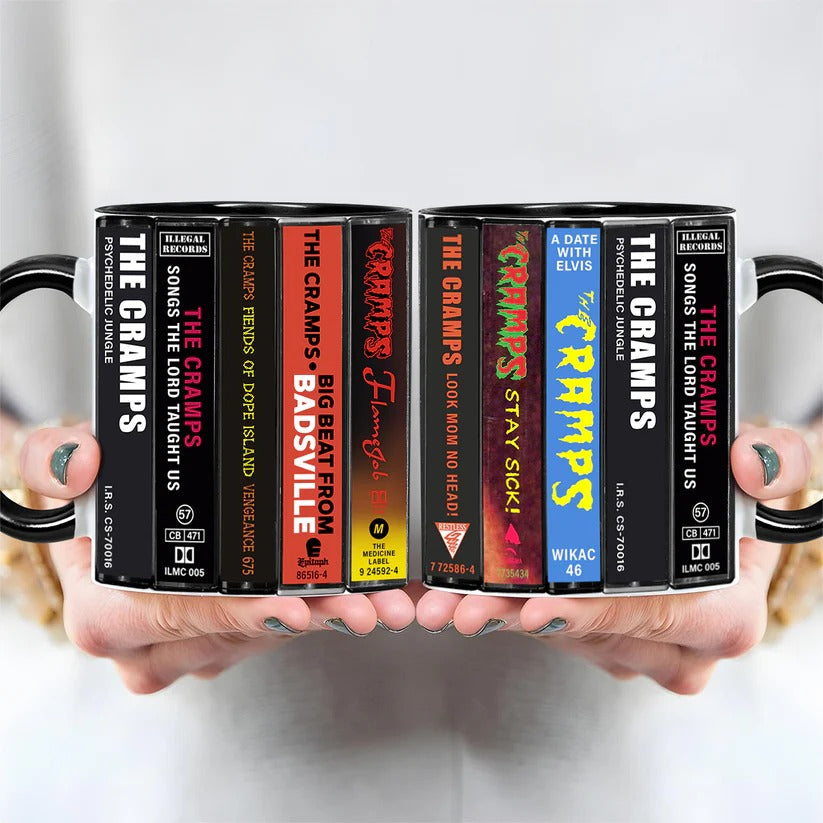 The Cramps Albums Cassette Collection Retro Accent Mug